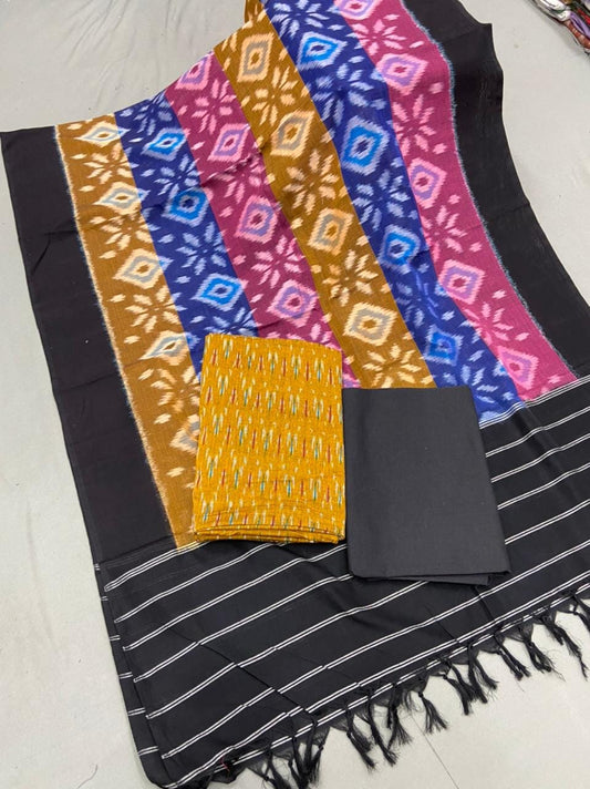 Double Ikat Mercerised Cotton dress material