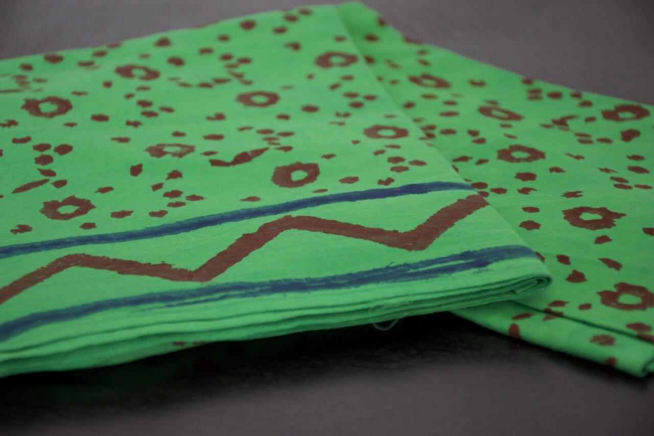 Green Cut Piece Cotton Fabrics - 2 meter