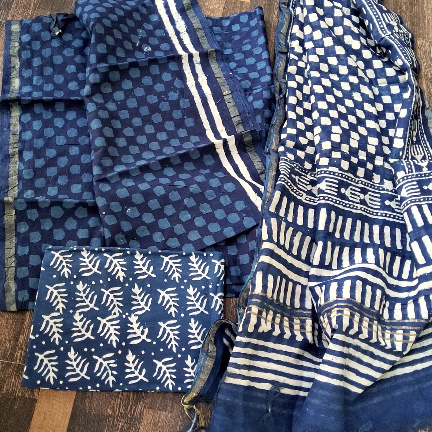 Hand Block Print Chanderi Salwar Suit