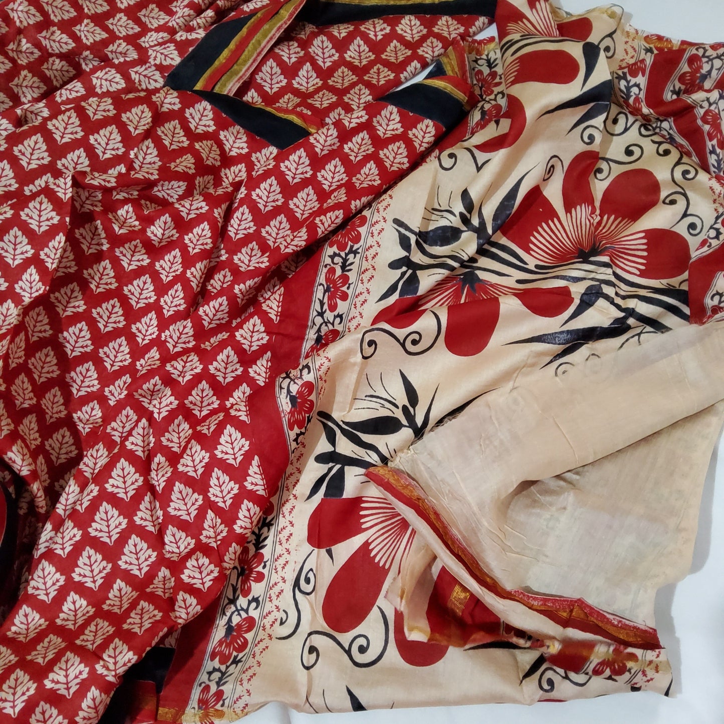 Hand Block Print Chanderi Saree with Blouse