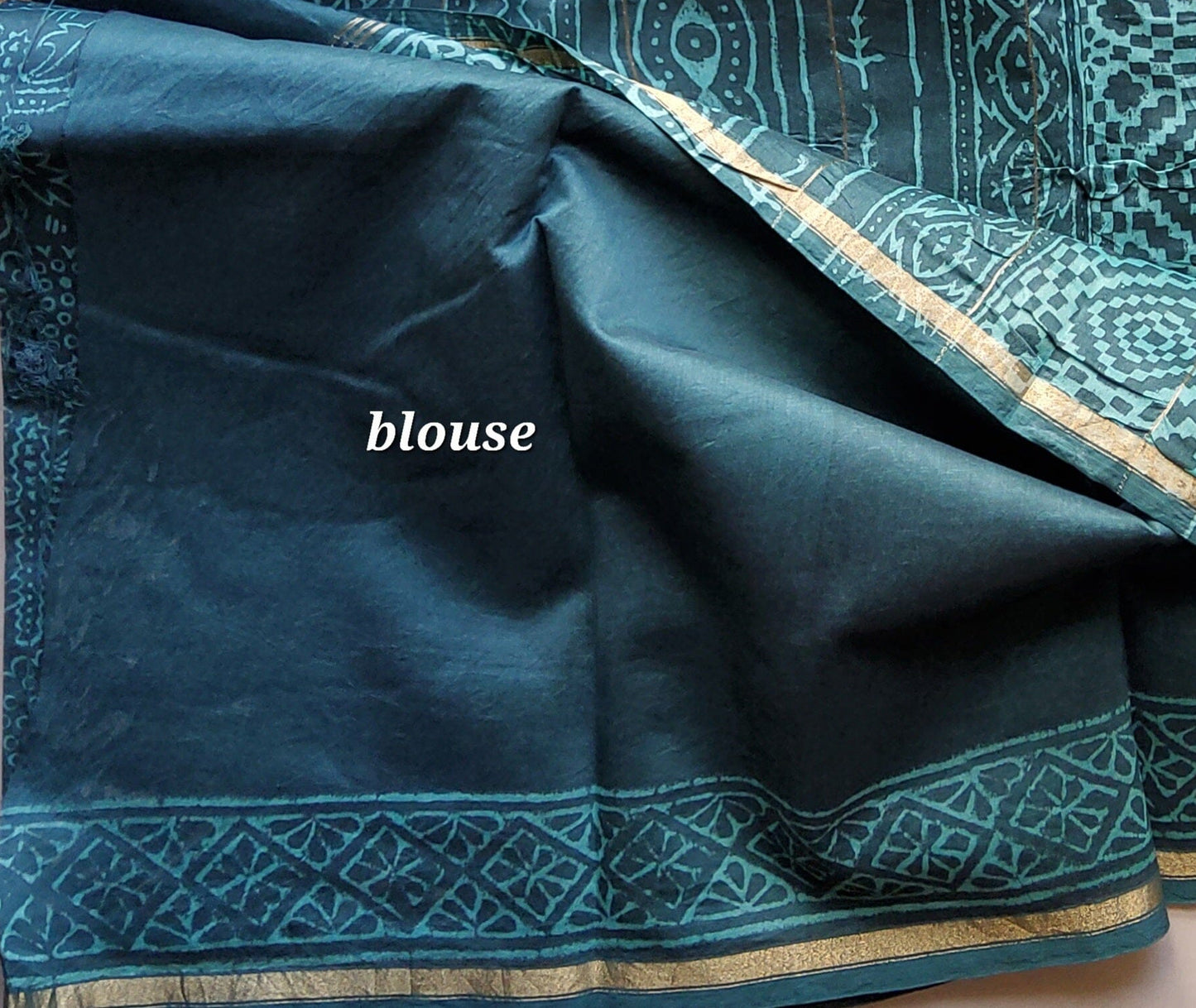 Hand Block Print Chanderi Saree