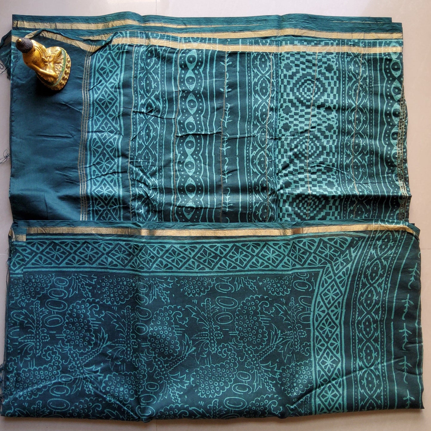 Hand Block Print Chanderi Saree