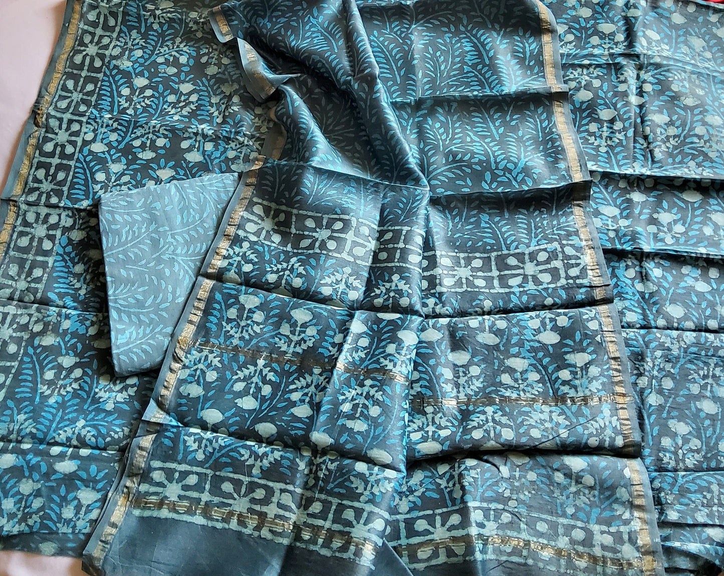 Tie and Dye Chanderi Salwar Suit