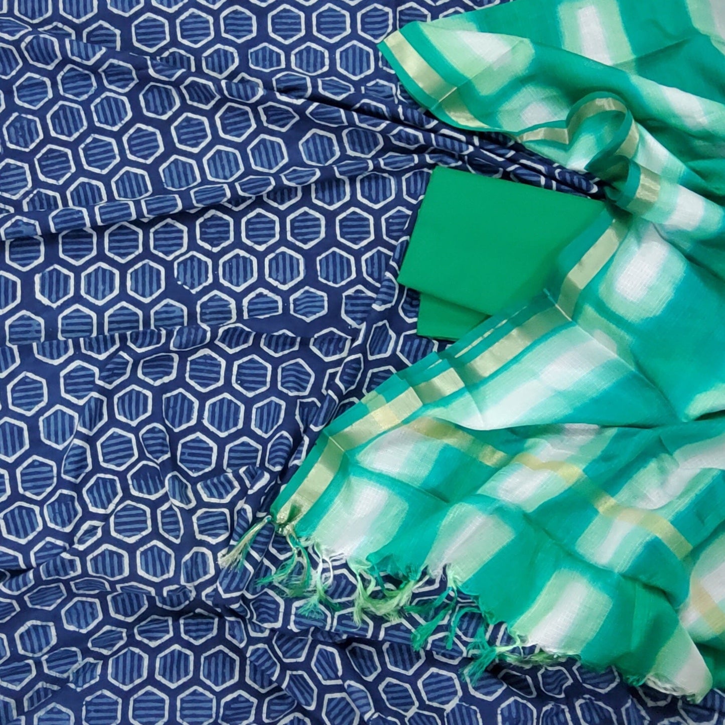 Hand Block Print Cotton Dress Material