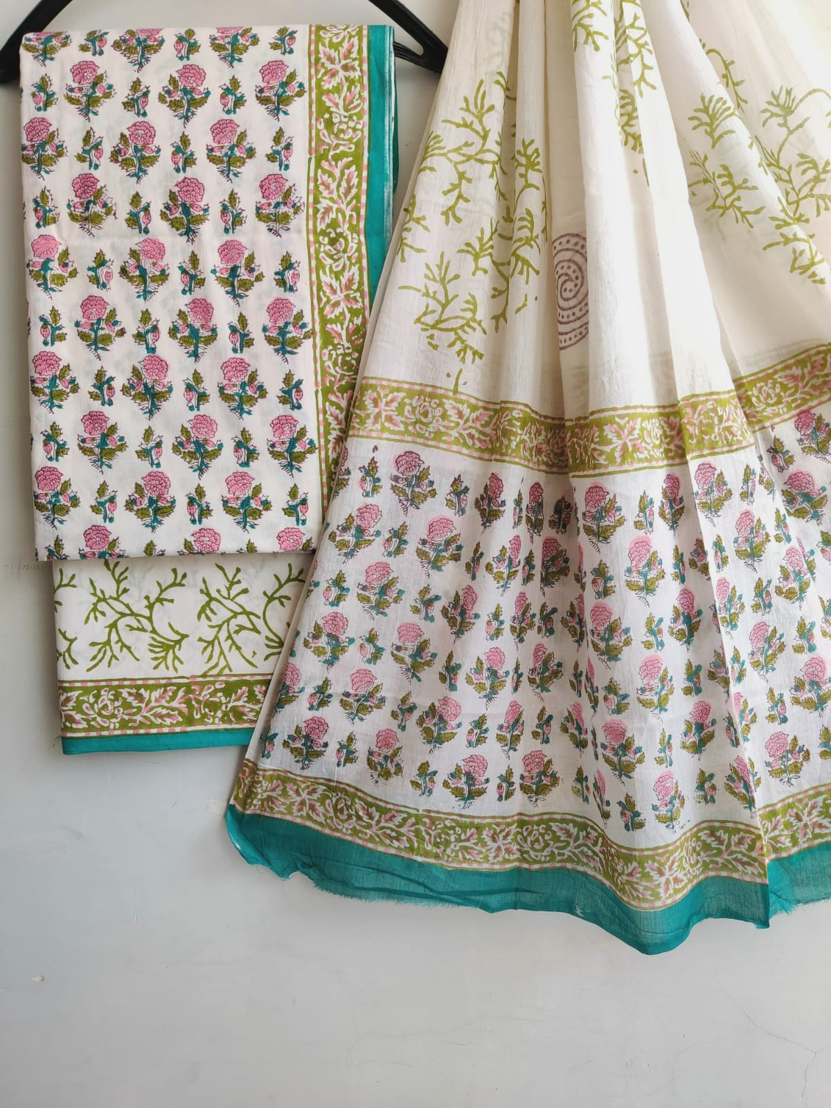 Printed Cotton New Latest Dress Material Hand BlockPrint Cotton