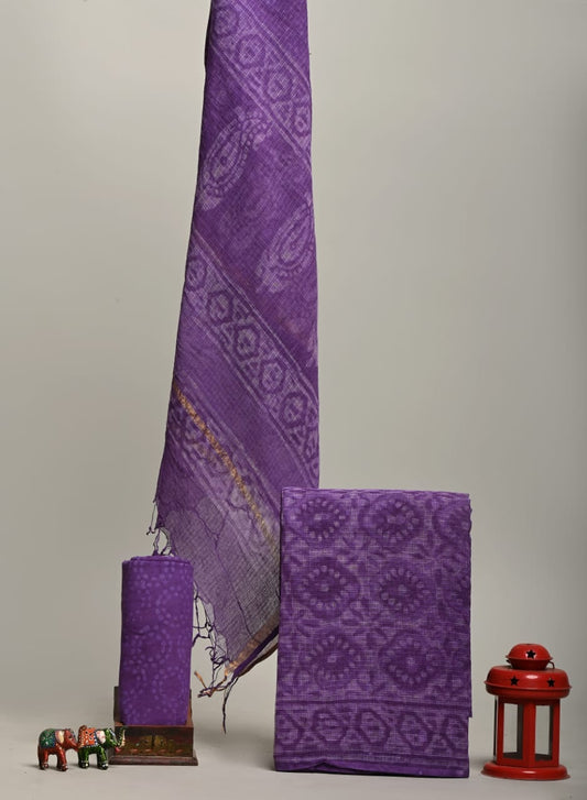 Hand Block Print Kota Dress Material