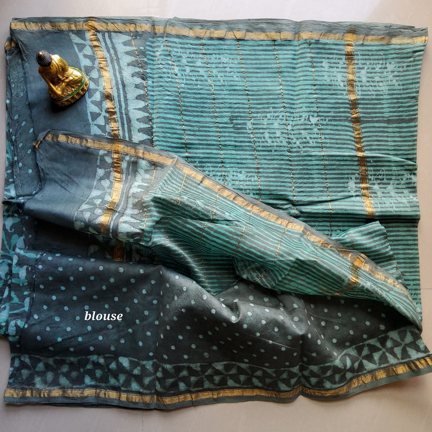 Hand Block Print Chanderi Saree