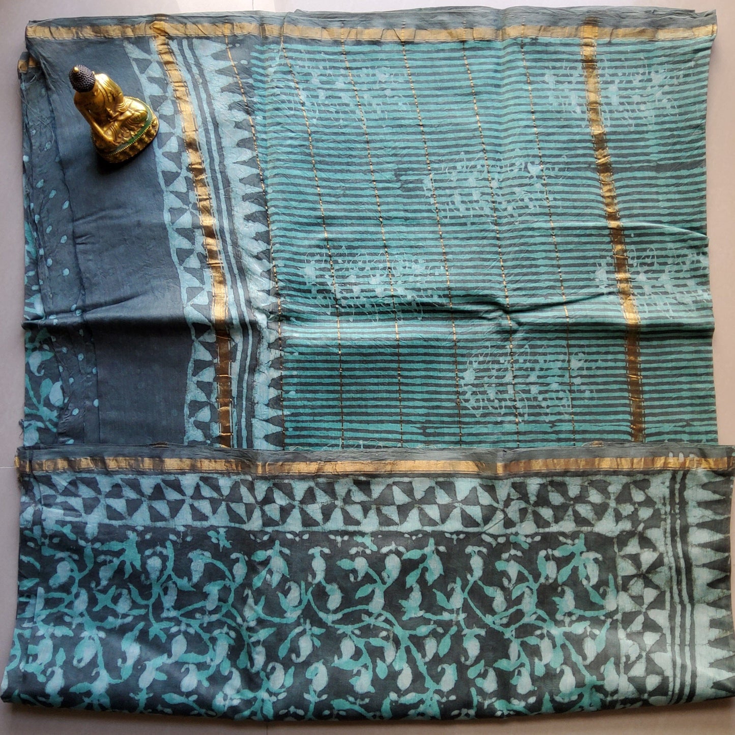 Hand Block Print Chanderi Saree