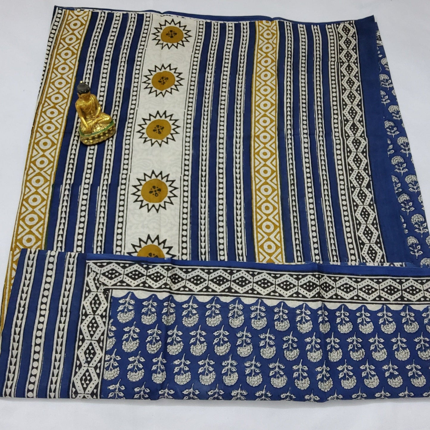 Hand Block Print Soft Cotton Saree with Blouse
