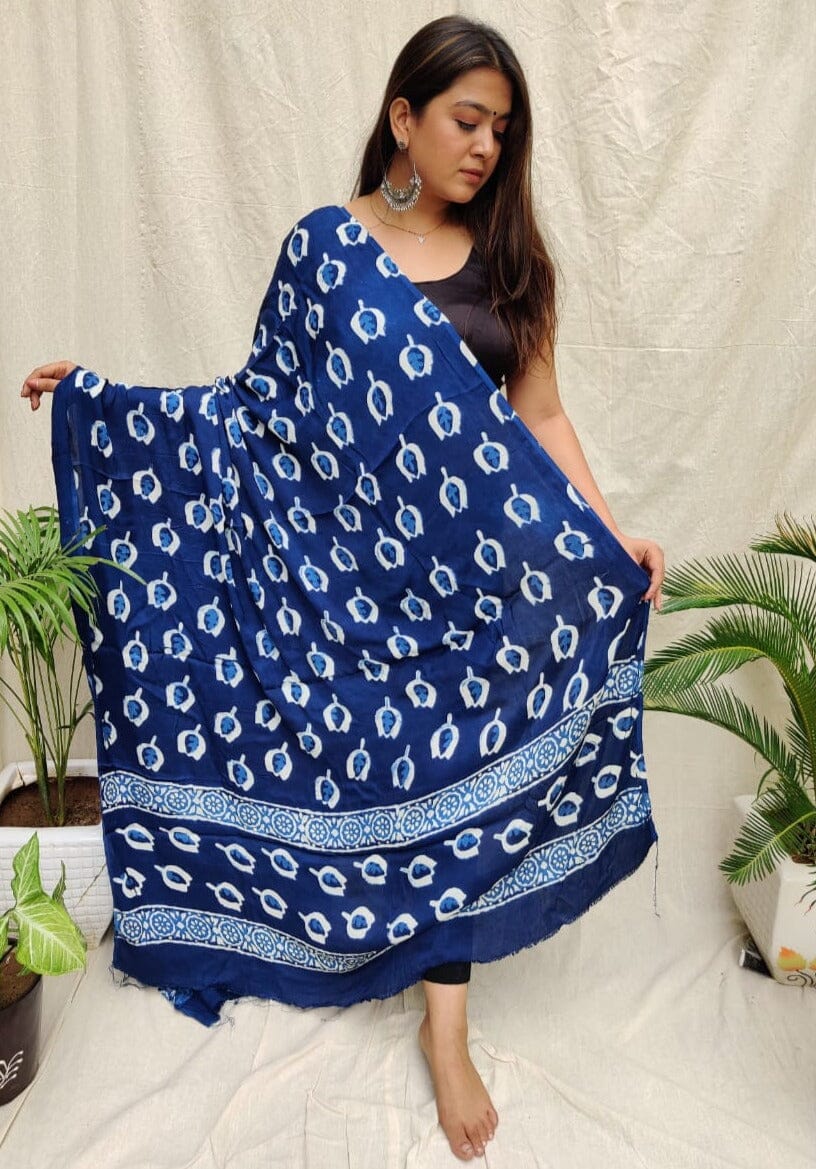 Indigo Modal Silk Dupatta