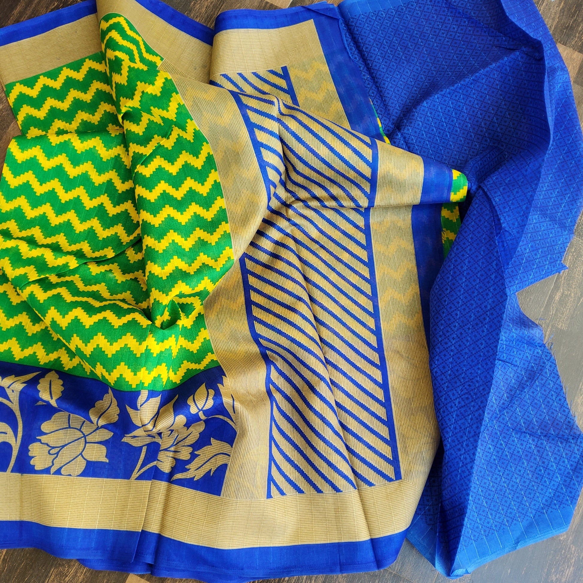 Jute Silk Saree with Blouse