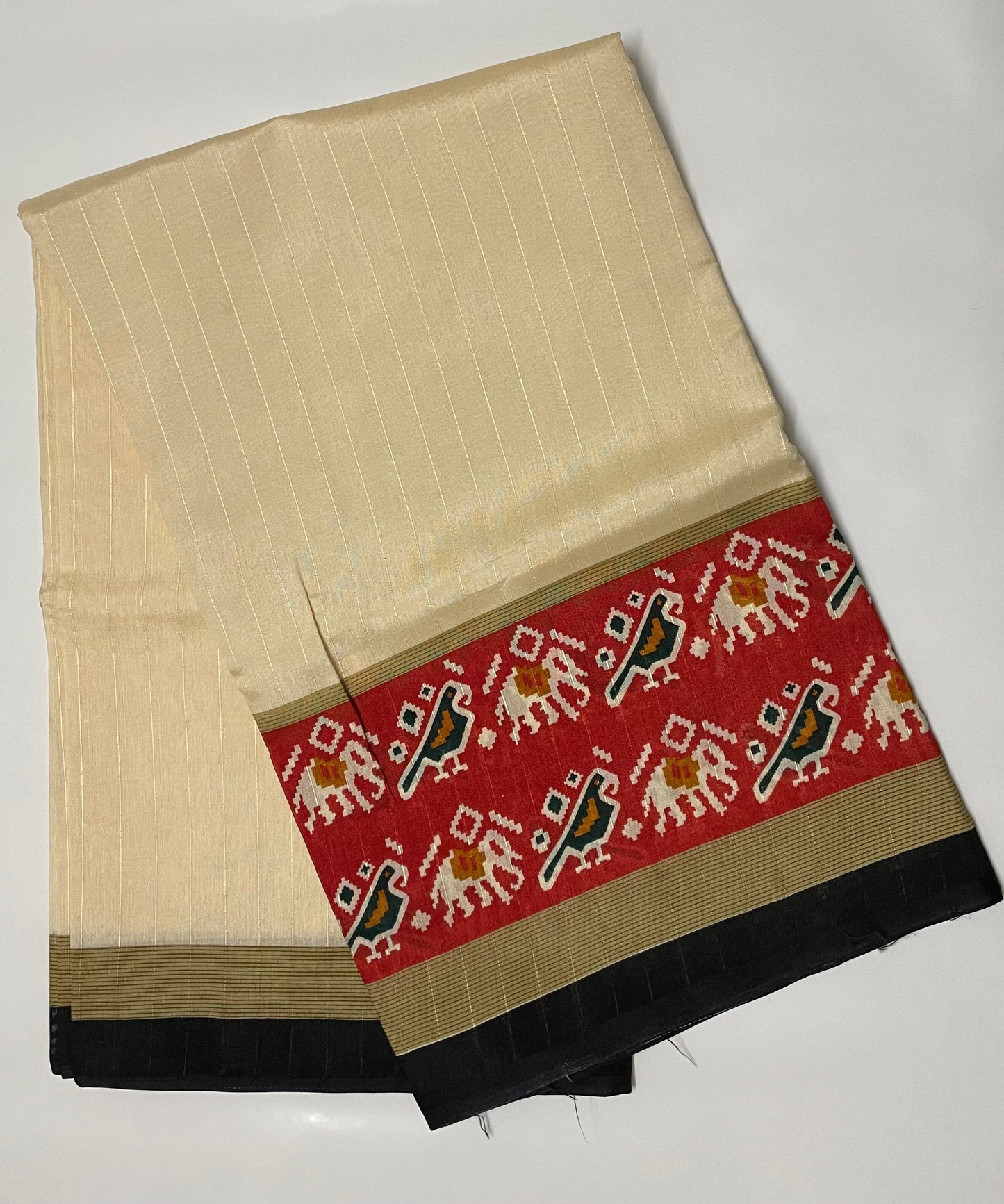 11. Jute Silk Saree with Blouse