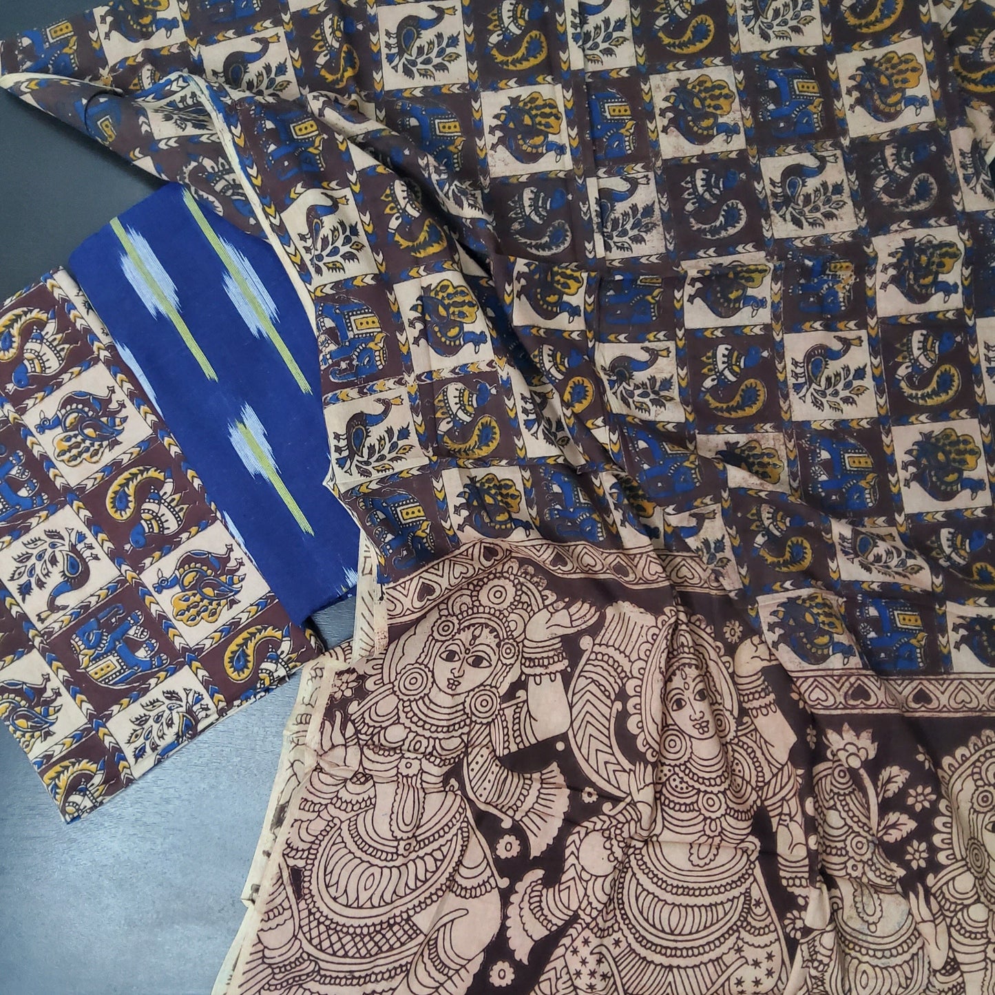 Kalamkari Cotton Dress Material