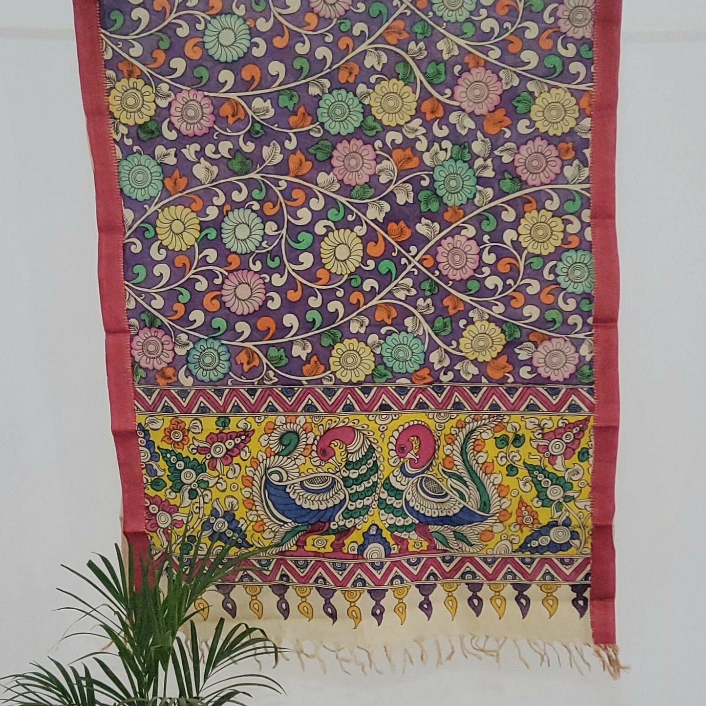 Kalamkari Cotton Hand painted Dupatta