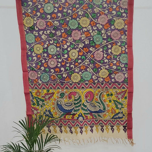 Kalamkari Cotton Hand painted Dupatta