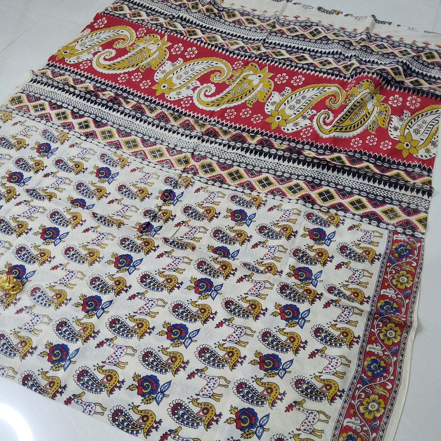 Kalamkari Cotton Saree with blouse