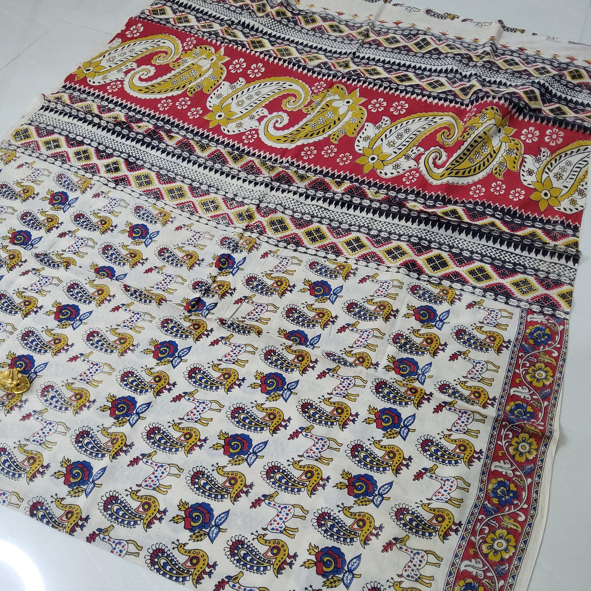 Kalamkari Cotton Saree with blouse