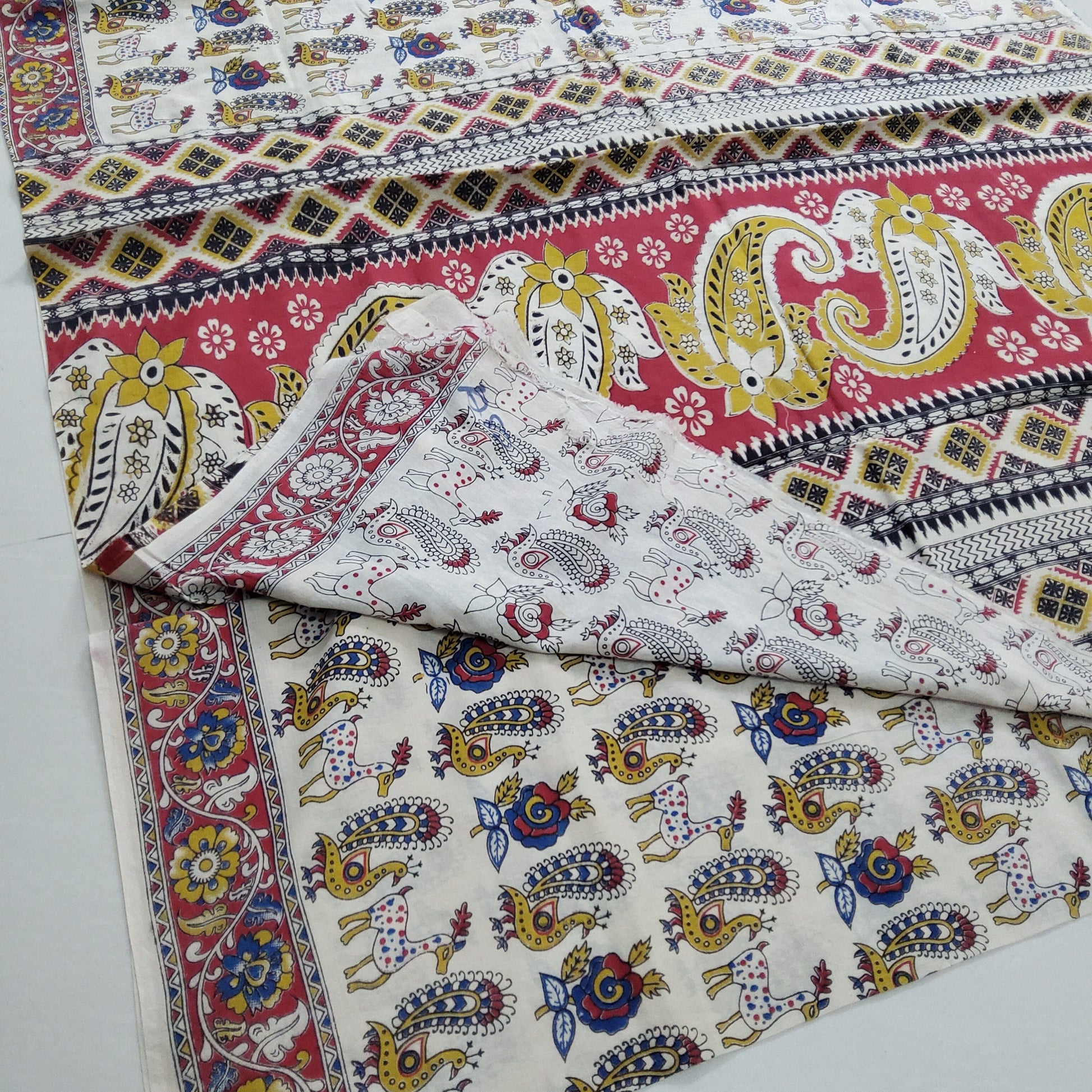Kalamkari Cotton Saree with blouse