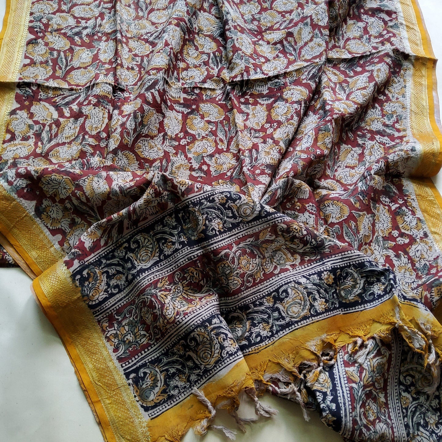 Kalamkari Silk Dupatta
