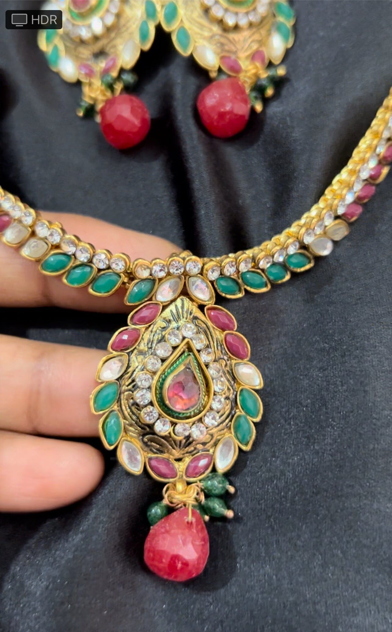 Kundan Necklace in gold polish