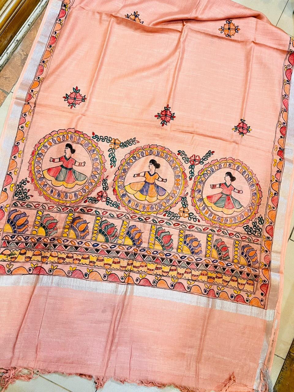 Madhubani Hand Painted Dupatta