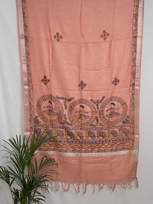 Madhubani Hand Painted Dupatta