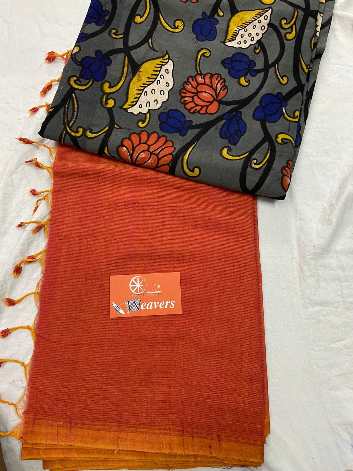 Mangalagiri Hand Woven Cotton Saree with extra Blouse