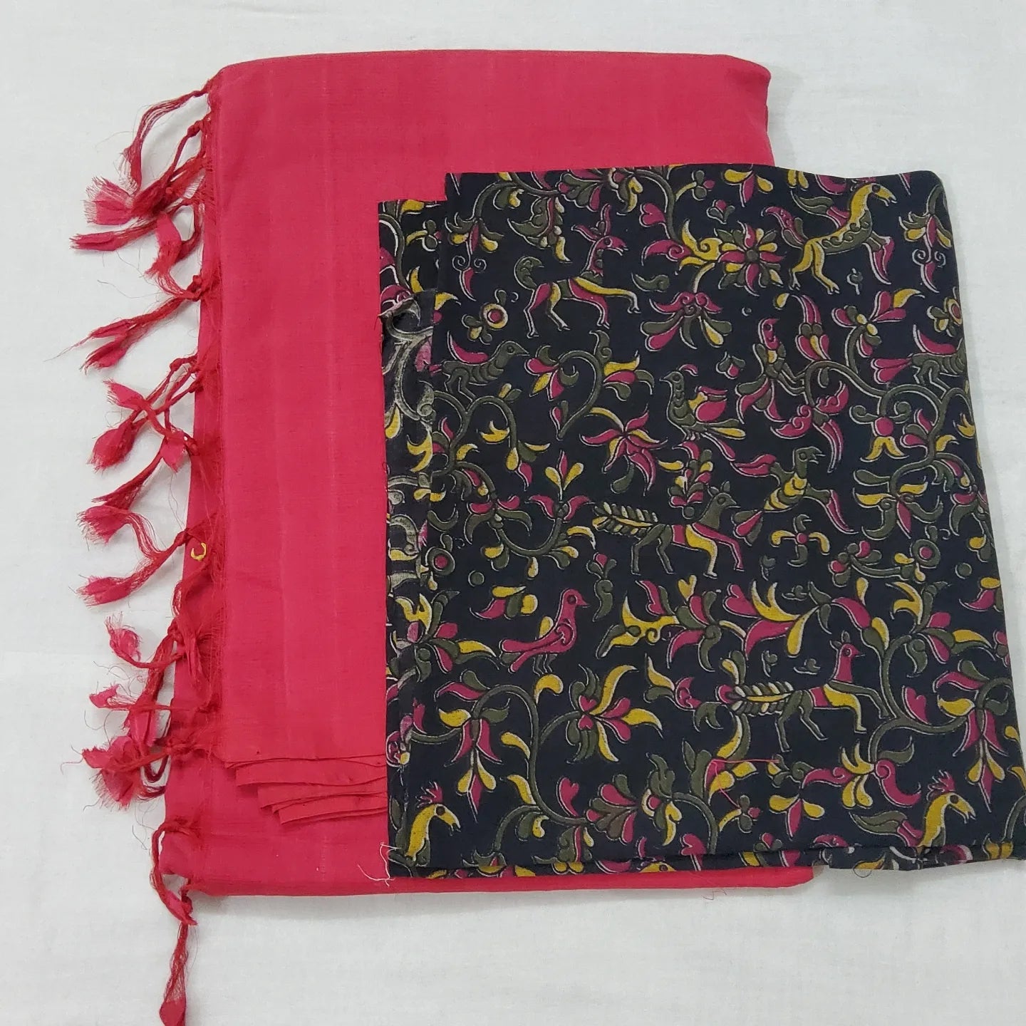 Mangalagiri Hand Woven Cotton Saree with extra Blouse