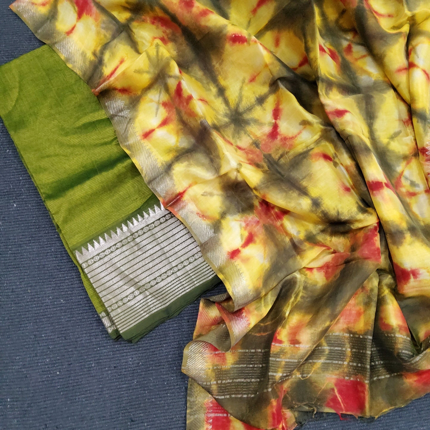 Mangalgiri Hand woven Silk Cotton Dress Material