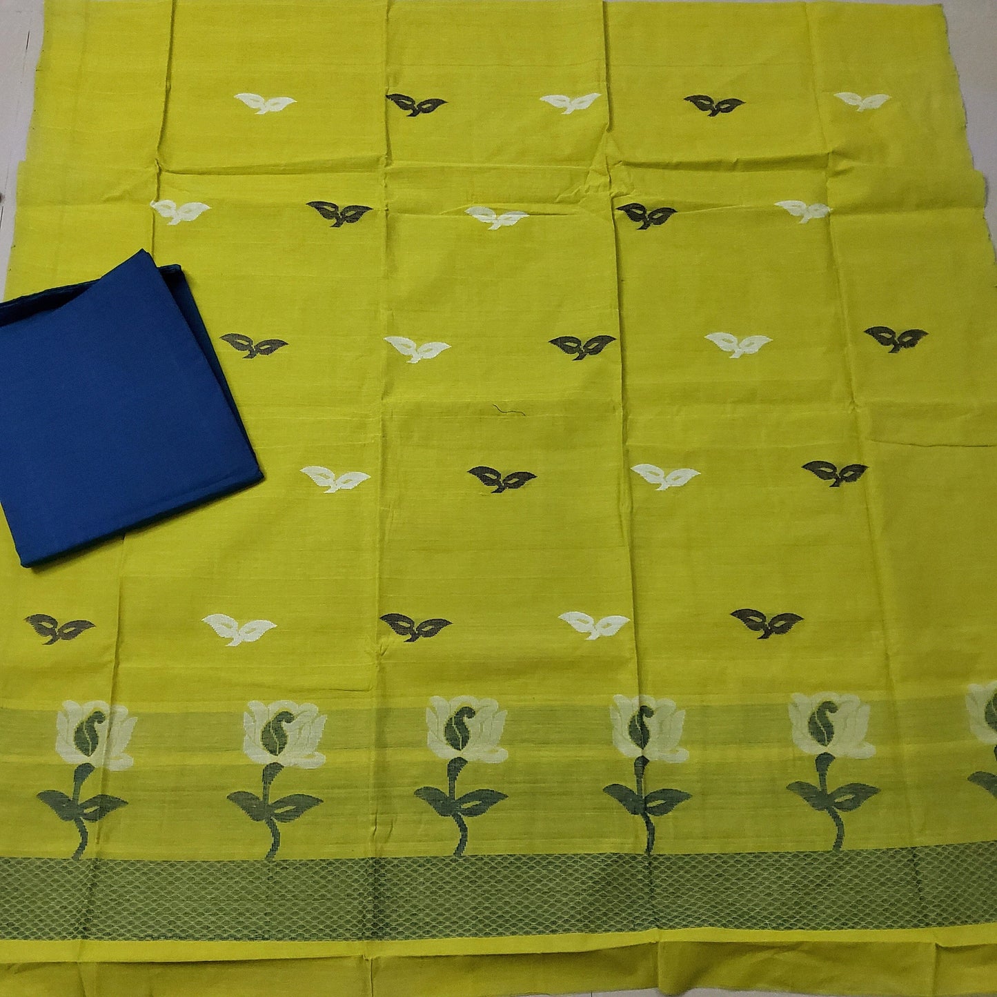 Mangalgiri Cotton Dress Material with Weaving Bootis