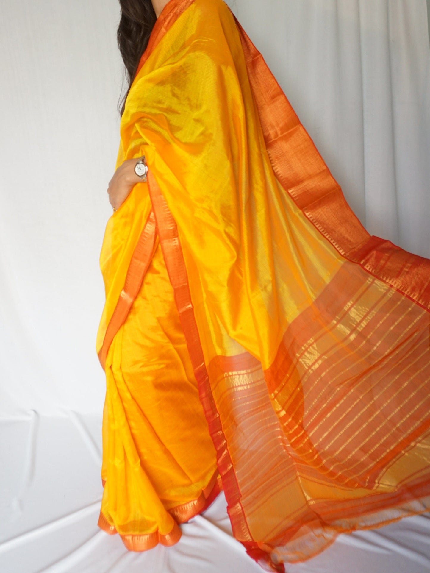 Mangalgiri Silk Cotton Saree with Blouse