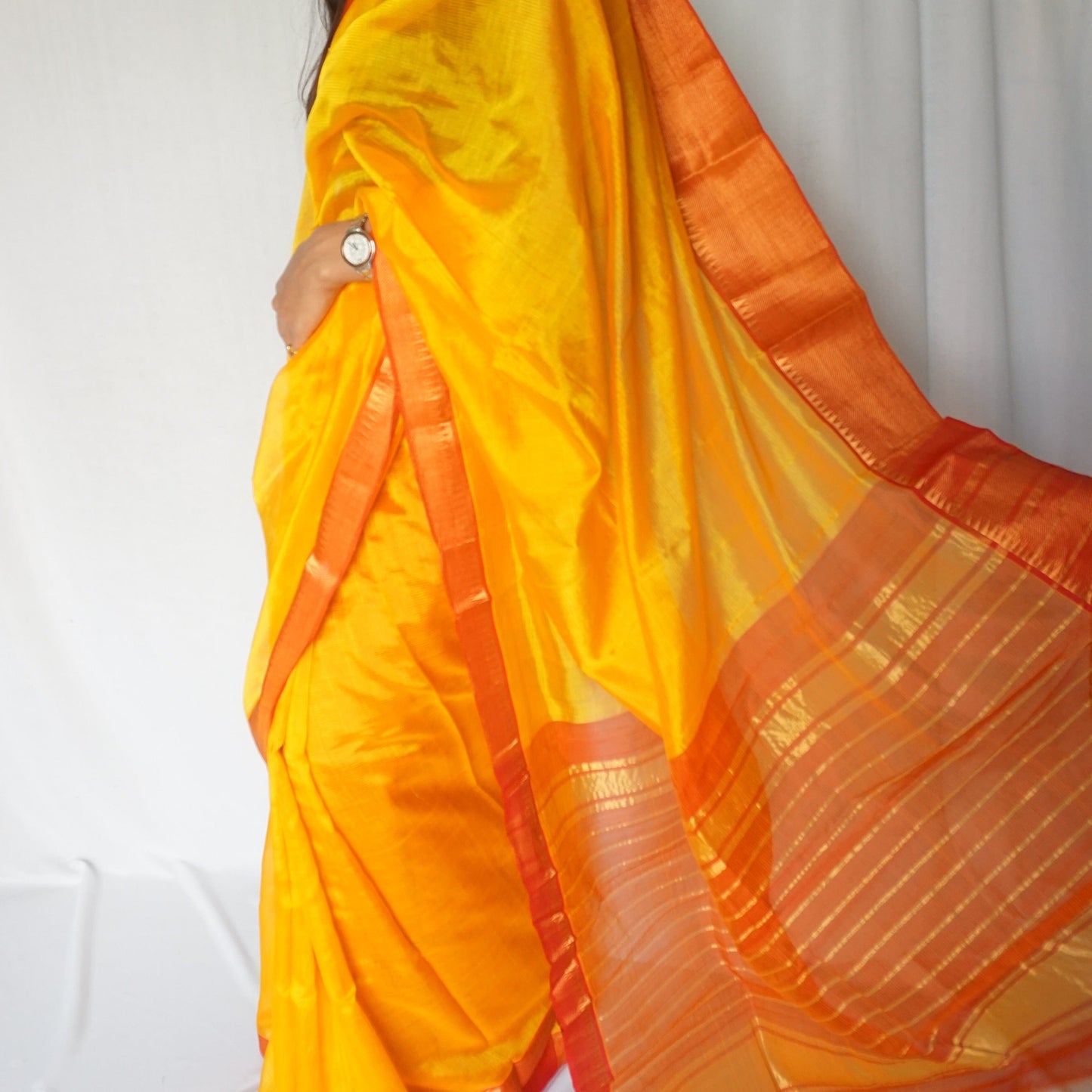 Mangalgiri Silk Cotton Saree with Blouse