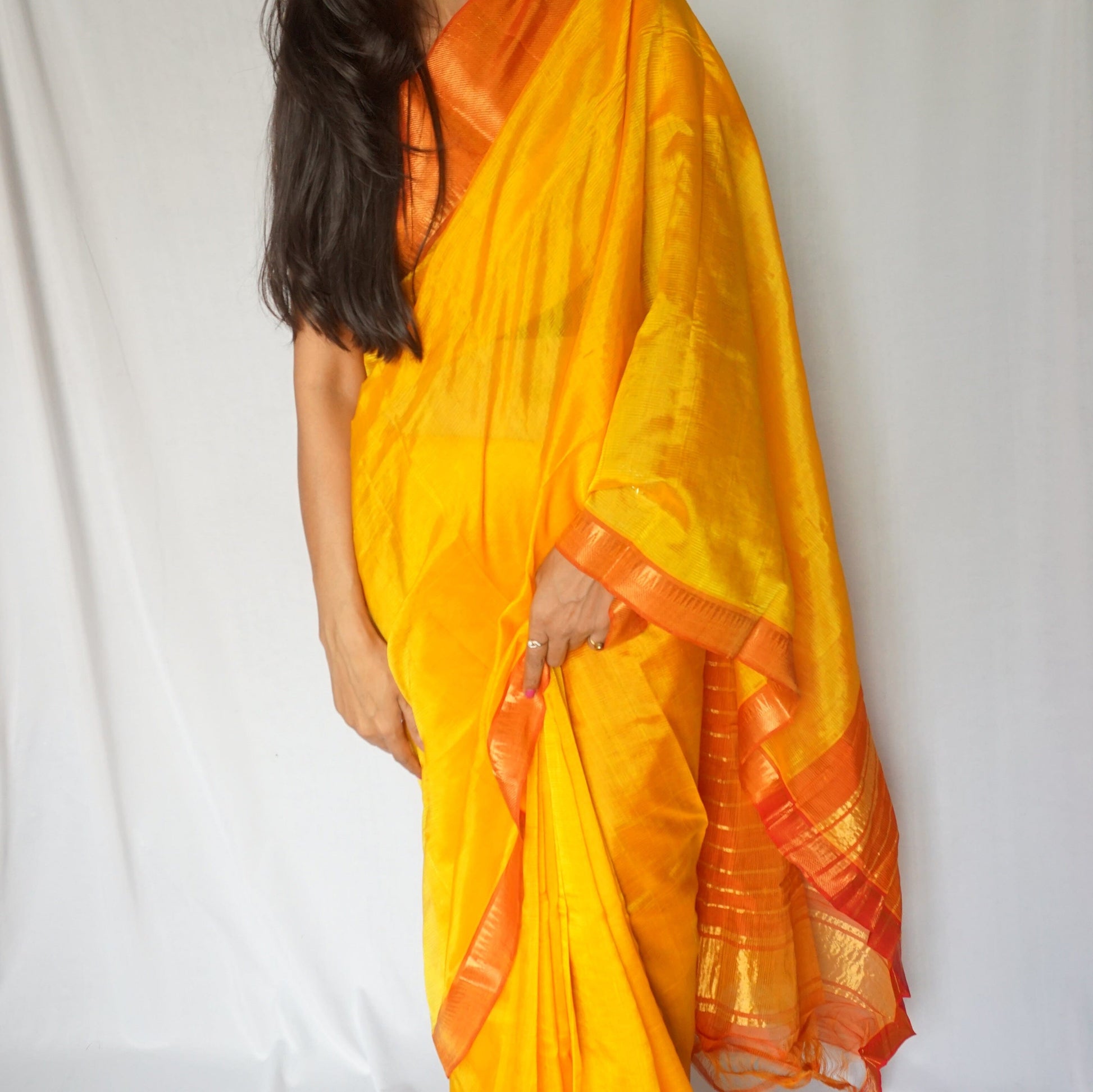 Mangalgiri Silk Cotton Saree with Blouse