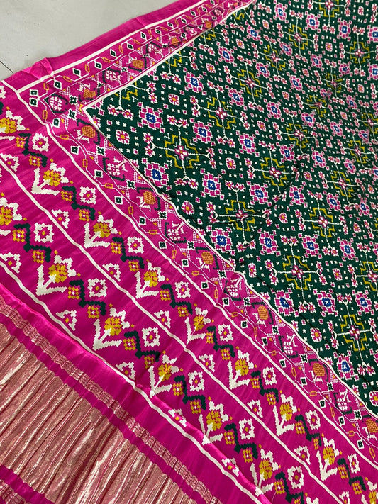 gajji silkPatola Print Dupatta with Tissue Pallu