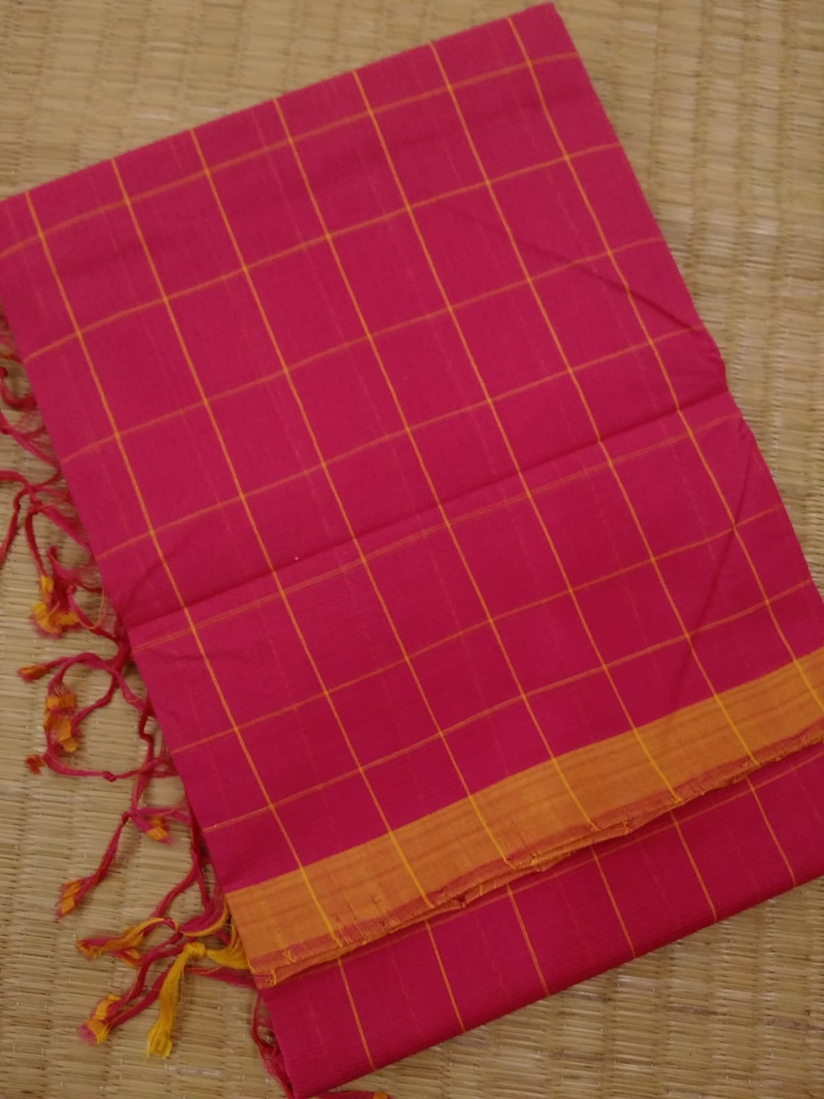 Mangalgiri Cotton Saree with Running Blouse