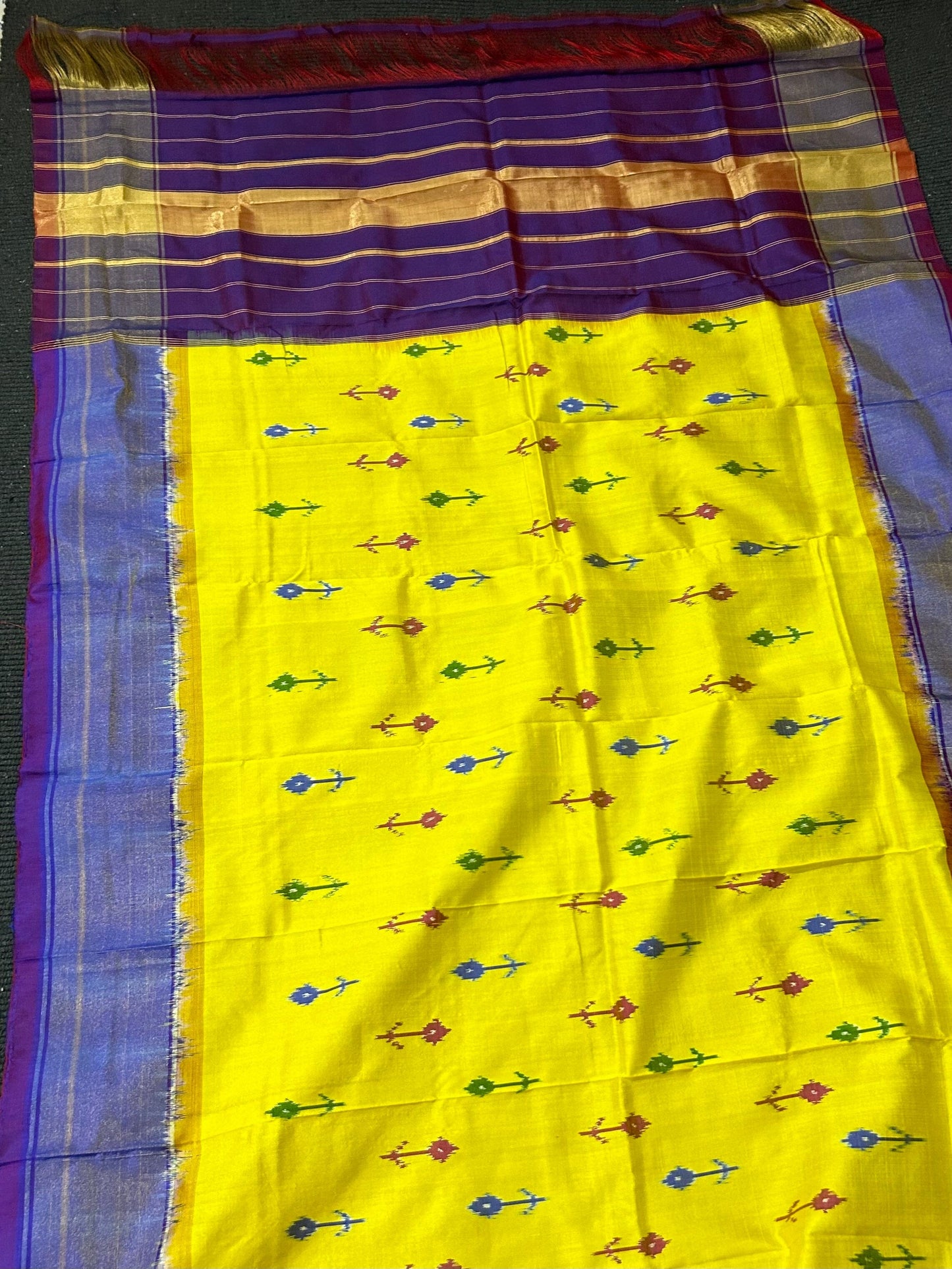 Pochampally Pure Silk Top Dupatta Set