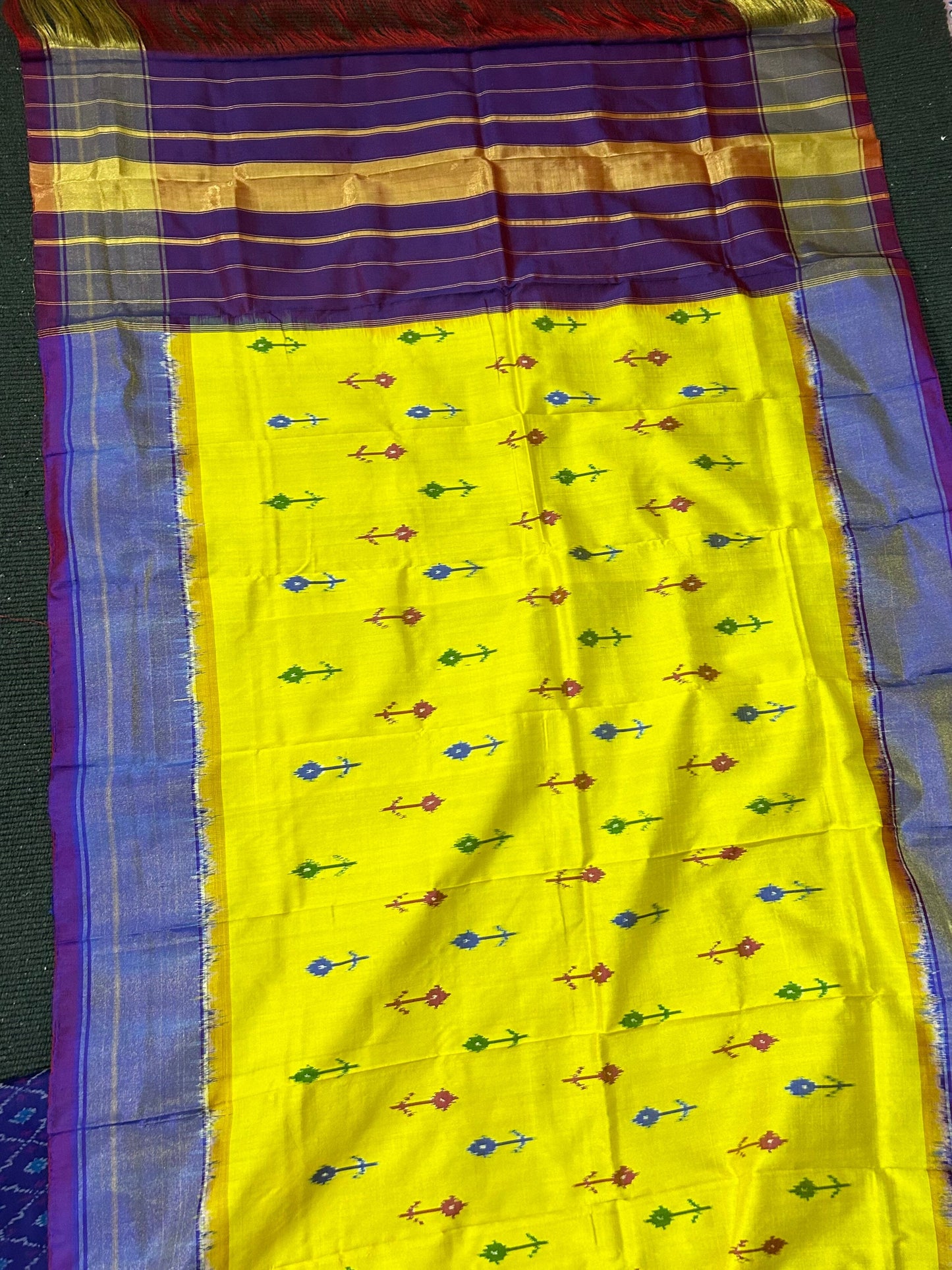Pochampally Pure Silk Top Dupatta Set
