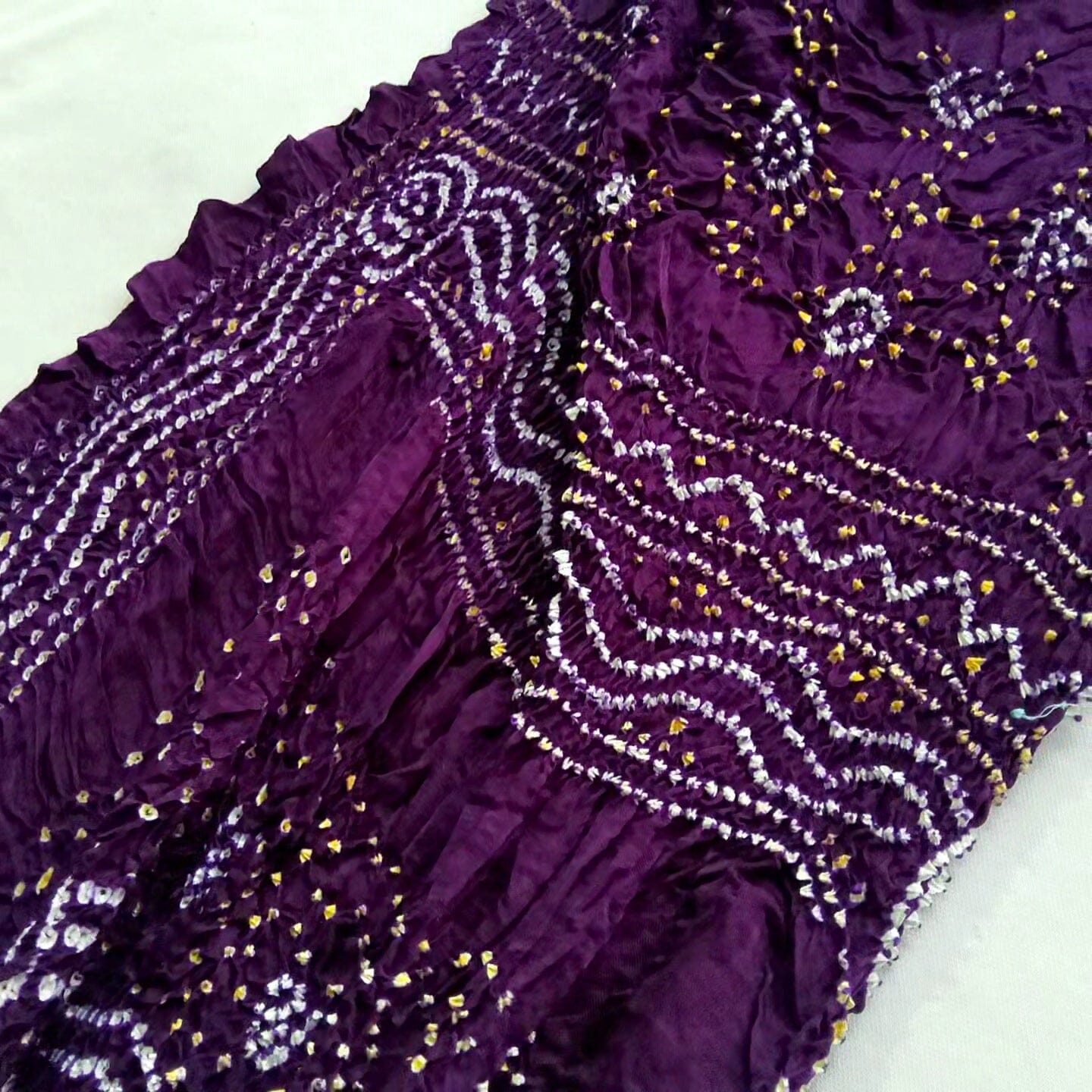 Pure Gajji Silk Bandhej dupatta with Lagdi Pallu