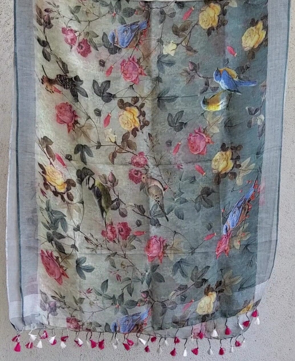 Pure Linen digital print dupatta