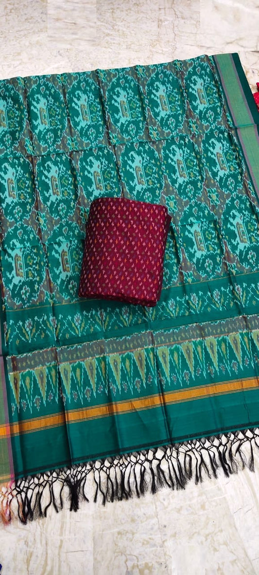 Puttapaka Silk Cotton Top Dupatta Set