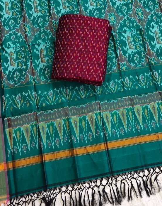 Puttapaka Silk Cotton Top Dupatta Set