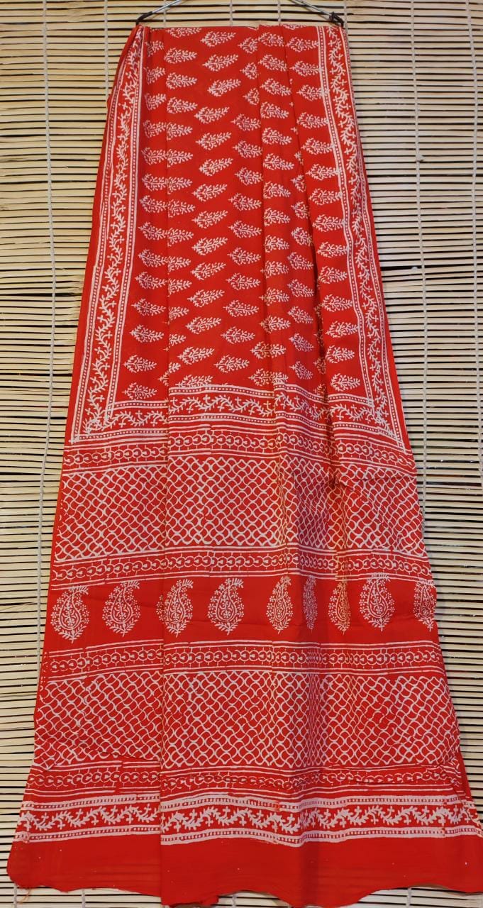 Maheshwari Handloom Cotton Saree with Blouse