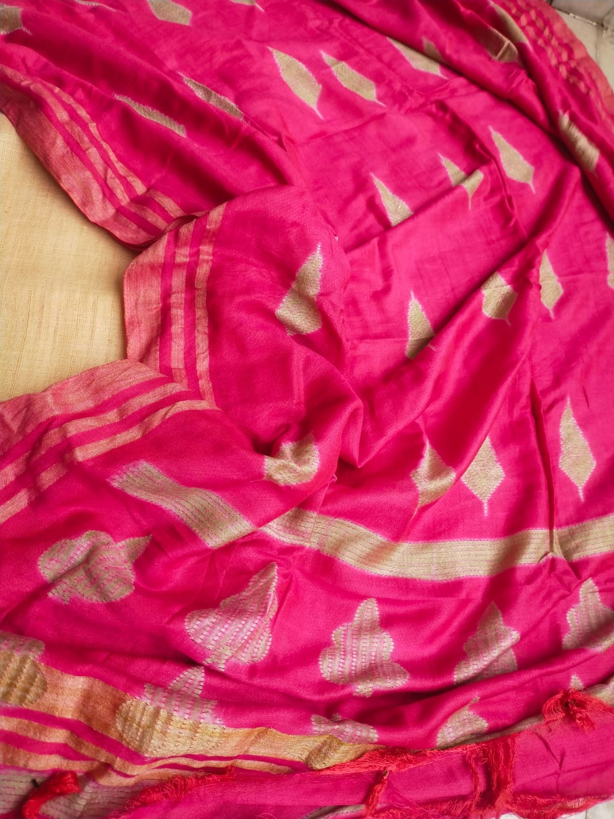 Silk Cotton Dress Material with Shibori Dupatta