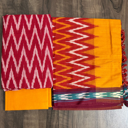 Ikat Cotton Dress Material