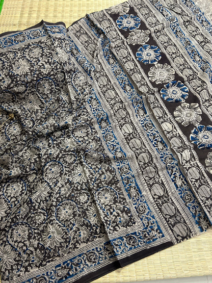 Kalamkari Cotton Saree with Blouse