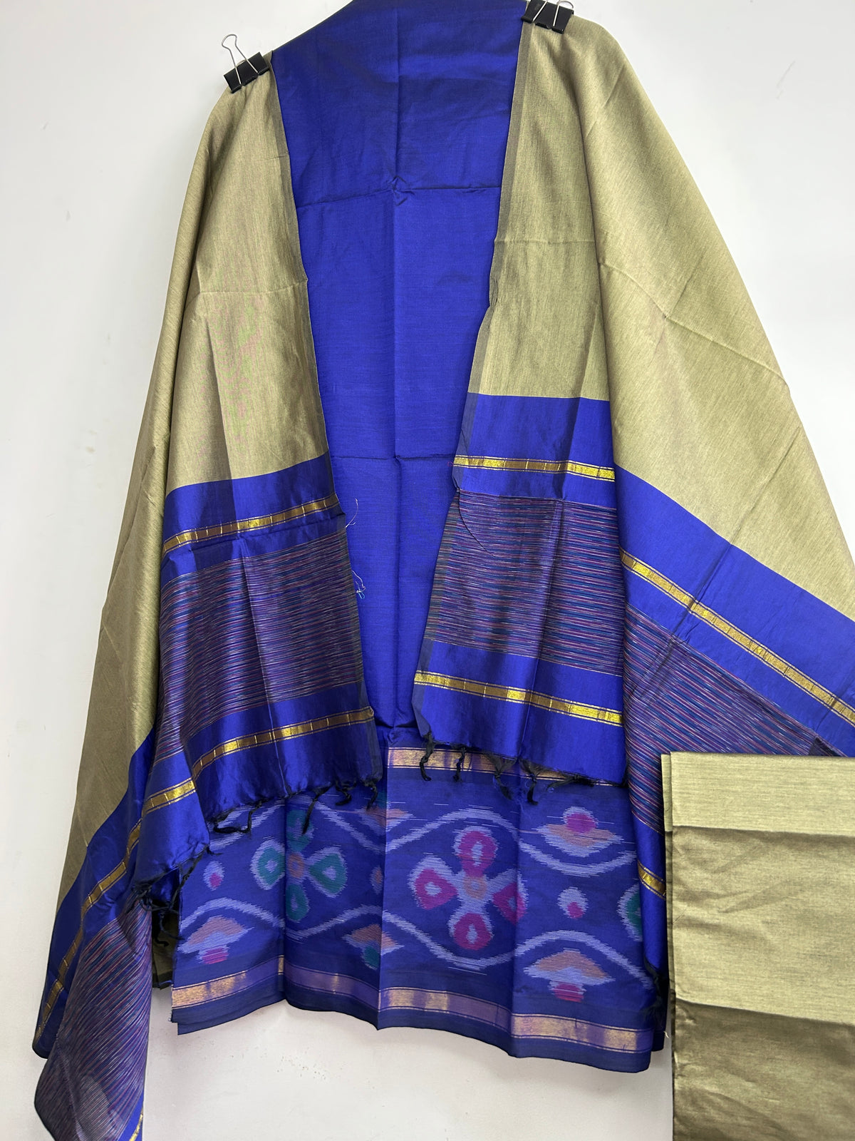 15 Ikat Silk Cotton Dress Material