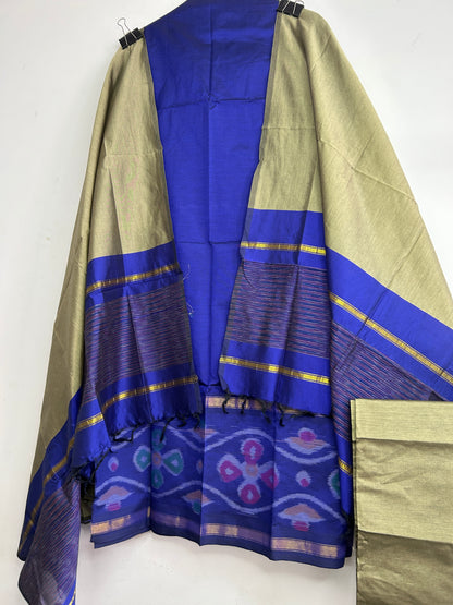 15 Ikat Silk Cotton Dress Material