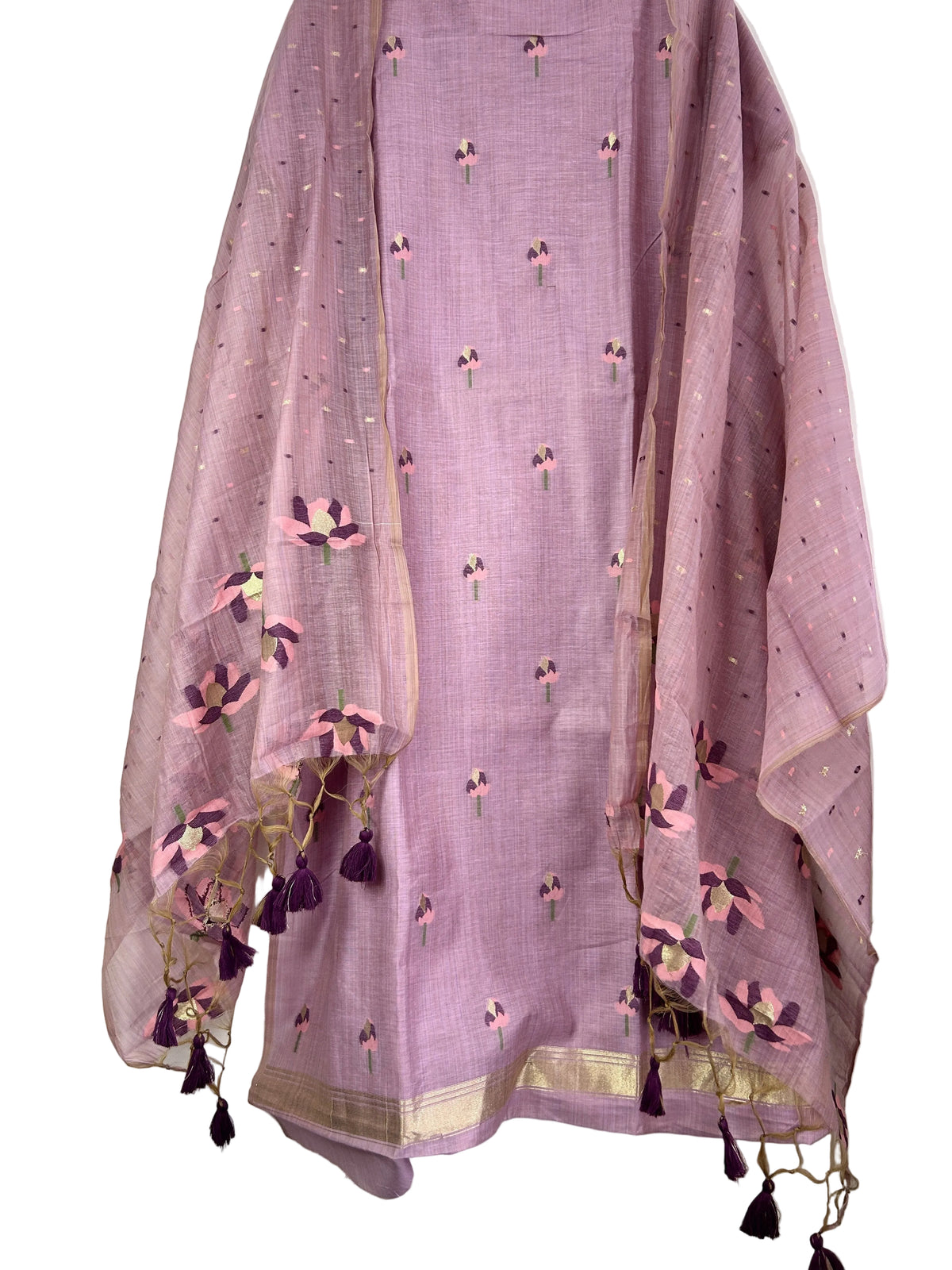 Assam Muga Cotton Hand Woven Dress Material