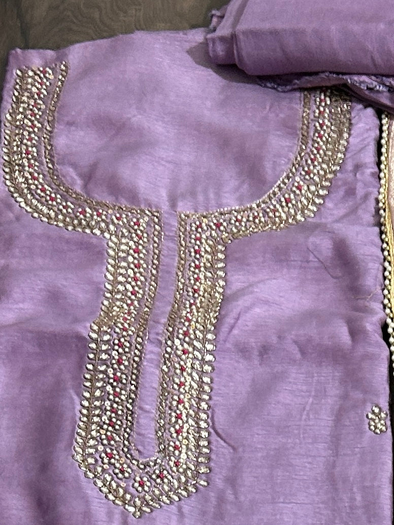 Khadi silk banarasi dress material