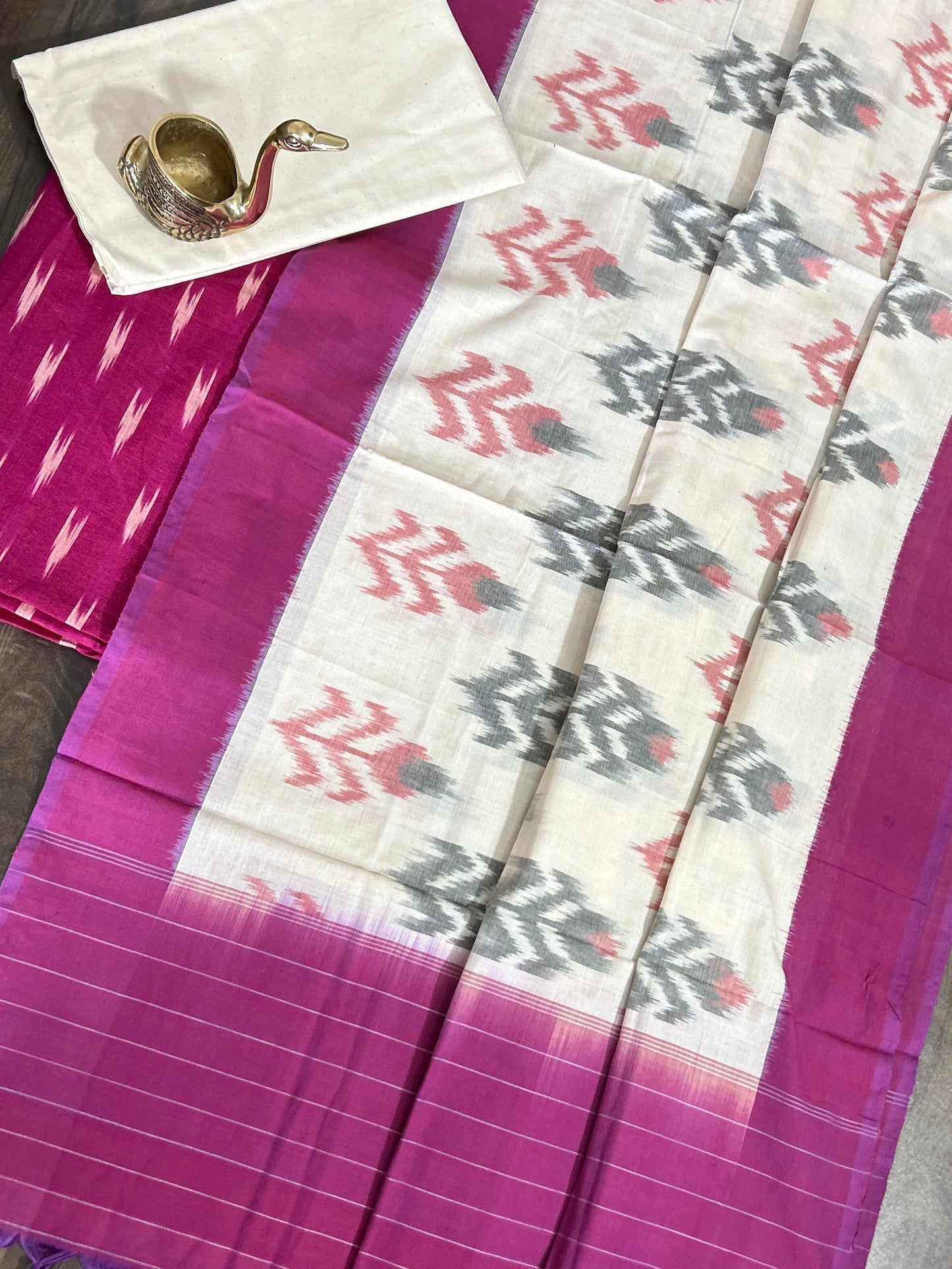 Double Ikat Cotton Dress Material